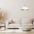 Lampa wisząca LINCOLN WHITE/GOLD 1xE27 35cm MLP8031 Milagro