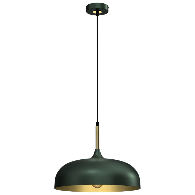 Lampa wisząca LINCOLN GREEN/GOLD 1xE27 35cm MLP8032 Milagro