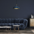 Lampa wisząca LINCOLN BLUE/GOLD 1xE27 35cm MLP8033 Milagro
