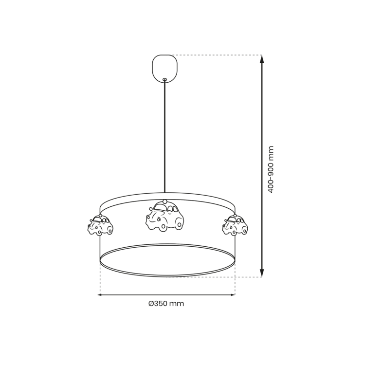 Lampa wisząca AUTOMOBILE 1xE27 MLP8284 Milagro