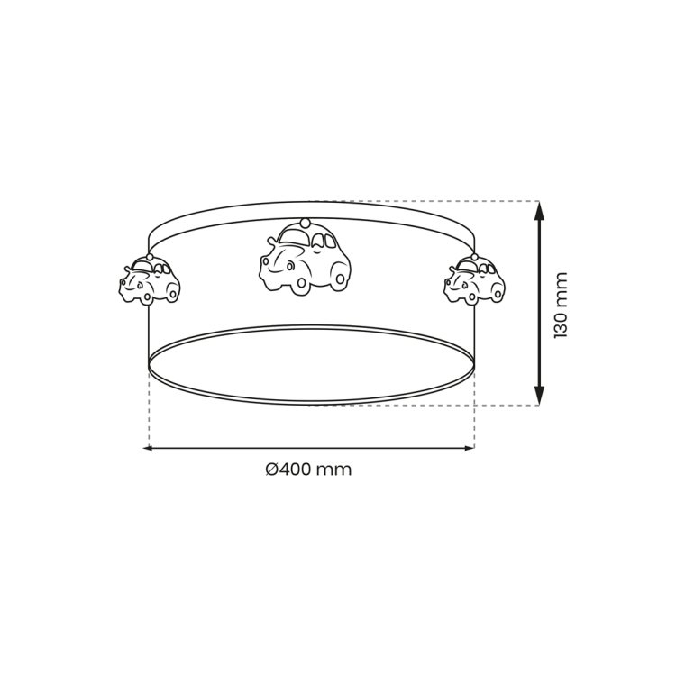 Lampa sufitowa AUTOMOBILE 2xE27 MLP8285 Milagro