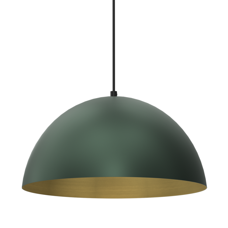 Lampa sufitowa wisząca Industrialna Loft BETA GREEN/GOLD 1xE27 35cm MLP8286 Milagro nowoczesna oprawa oświetleniowa metal żyrandol do Kuchni Jadalni nad stół blat wyspę zielony zielona złoty złota zielono złota zwis Inspiracje Premium