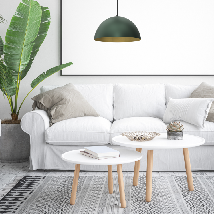 Lampa sufitowa wisząca Industrialna Loft BETA GREEN/GOLD 1xE27 35cm MLP8286 Milagro nowoczesna oprawa oświetleniowa metal żyrandol do Kuchni Jadalni nad stół blat wyspę zielony zielona złoty złota zielono złota zwis Inspiracje Premium