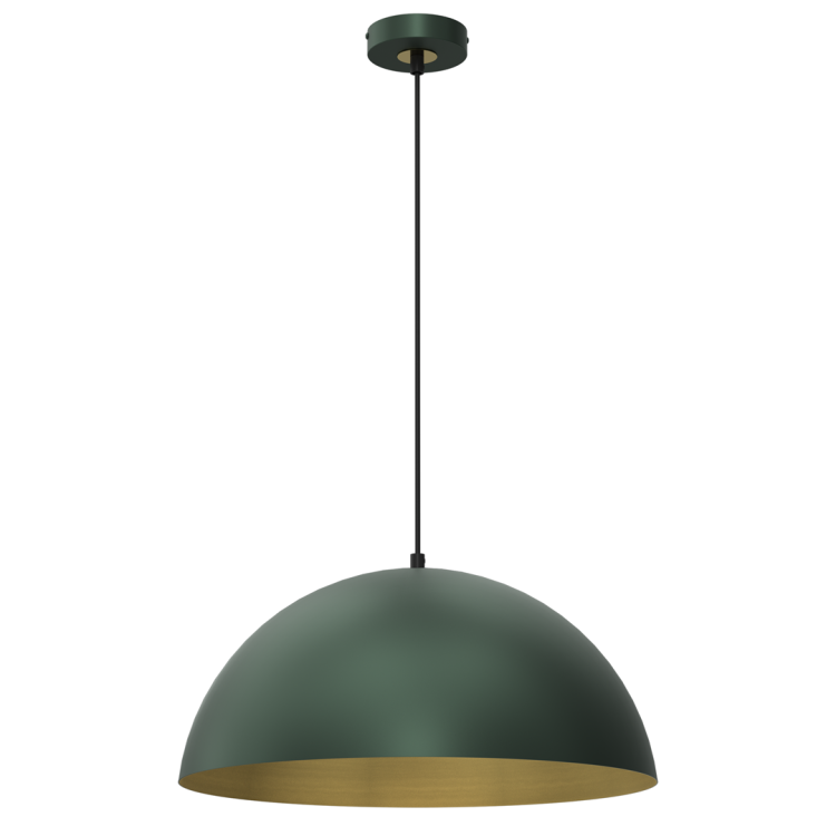 Lampa sufitowa wisząca Industrialna Loft BETA GREEN/GOLD 1xE27 45cm MLP8287 Milagro nowoczesna oprawa oświetleniowa metal żyrandol do Kuchni Jadalni nad stół blat wyspę zielony zielona złoty złota zielono złota zwis Inspiracje Premium