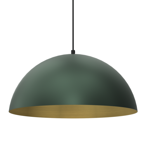 Lampa sufitowa wisząca Industrialna Loft BETA GREEN/GOLD 1xE27 45cm MLP8287 Milagro nowoczesna oprawa oświetleniowa metal żyrandol do Kuchni Jadalni nad stół blat wyspę zielony zielona złoty złota zielono złota zwis Inspiracje Premium