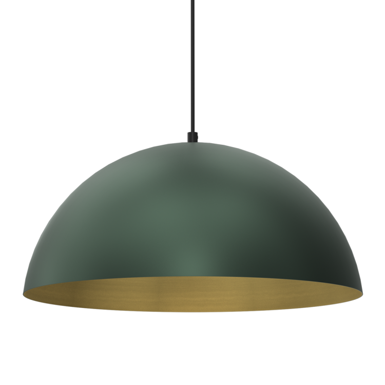 Lampa sufitowa wisząca Industrialna Loft BETA GREEN/GOLD 1xE27 45cm MLP8287 Milagro nowoczesna oprawa oświetleniowa metal żyrandol do Kuchni Jadalni nad stół blat wyspę zielony zielona złoty złota zielono złota zwis Inspiracje Premium