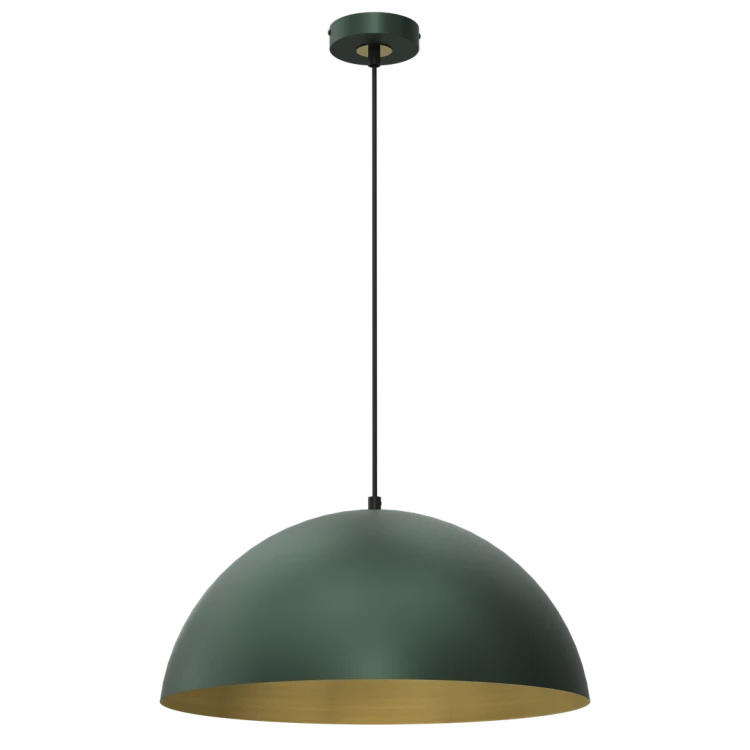 Lampa sufitowa wisząca Industrialna Loft BETA GREEN/GOLD 1xE27 45cm MLP8287 Milagro nowoczesna oprawa oświetleniowa metal żyrandol do Kuchni Jadalni nad stół blat wyspę zielony zielona złoty złota zielono złota zwis Inspiracje Premium