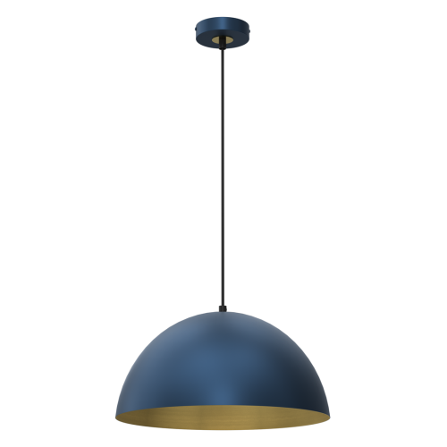 Lampa sufitowa wisząca Industrialna Loft BETA NAVY BLUE/GOLD 1xE27 35cm MLP8288 Milagro nowoczesna oprawa oświetleniowa metal żyrandol do Kuchni Jadalni nad stół blat wyspę granatowy granatowa złoty złota granatowo złota zwis Inspiracje Premium