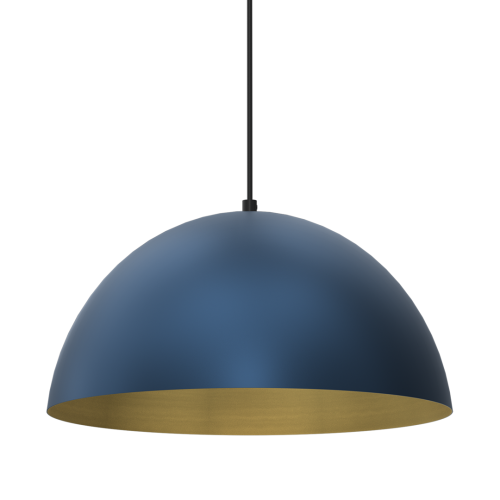 Lampa sufitowa wisząca Industrialna Loft BETA NAVY BLUE/GOLD 1xE27 35cm MLP8288 Milagro nowoczesna oprawa oświetleniowa metal żyrandol do Kuchni Jadalni nad stół blat wyspę granatowy granatowa złoty złota granatowo złota zwis Inspiracje Premium