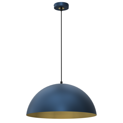 Lampa sufitowa wisząca Industrialna Loft BETA NAVY BLUE/GOLD 1xE27 45cm MLP8289 Milagro nowoczesna oprawa oświetleniowa metal żyrandol do Kuchni Jadalni nad stół blat wyspę granatowy granatowa złoty złota granatowo złota zwis Inspiracje Premium