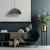 Lampa sufitowa wisząca Industrialna Loft BETA NAVY BLUE/GOLD 1xE27 45cm MLP8289 Milagro nowoczesna oprawa oświetleniowa metal żyrandol do Kuchni Jadalni nad stół blat wyspę granatowy granatowa złoty złota granatowo złota zwis Inspiracje Premium