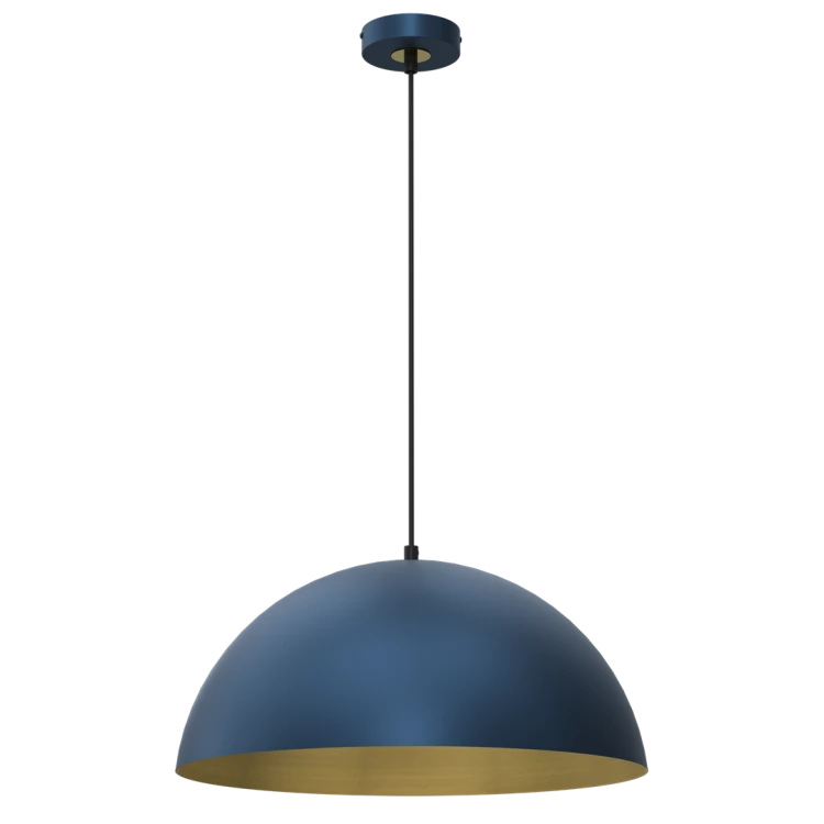 Lampa sufitowa wisząca Industrialna Loft BETA NAVY BLUE/GOLD 1xE27 45cm MLP8289 Milagro nowoczesna oprawa oświetleniowa metal żyrandol do Kuchni Jadalni nad stół blat wyspę granatowy granatowa złoty złota granatowo złota zwis Inspiracje Premium