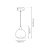Lampa wisząca MONTE SILVER fi 200 1xE27 MLP8320 Milagro