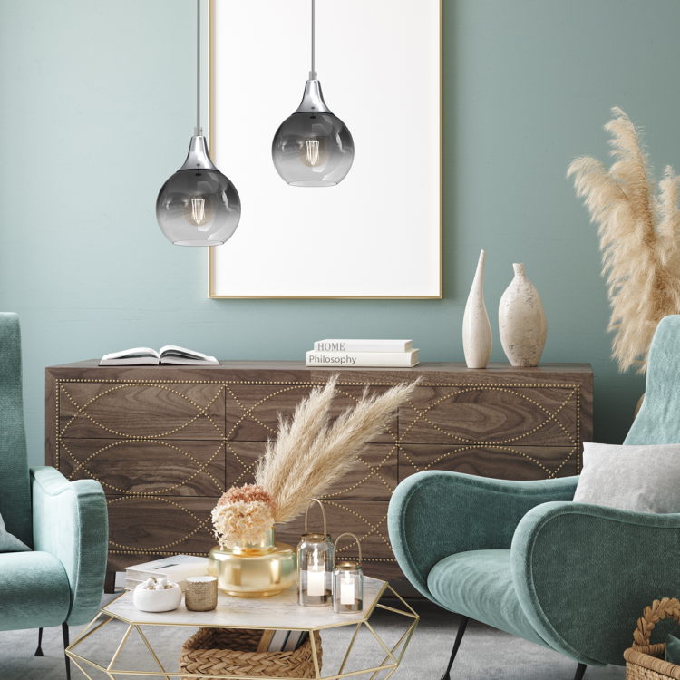 Lampa wisząca MONTE SILVER fi 150 1xE27 MLP8321 Milagro