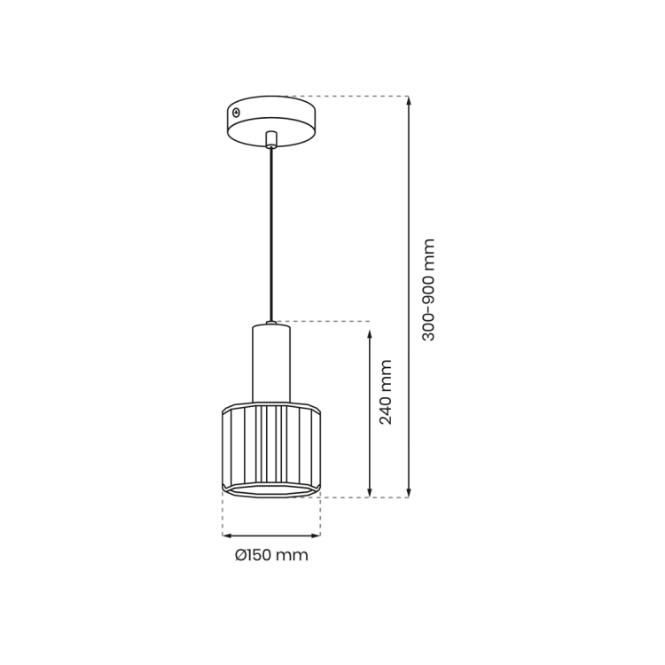 Lampa wisząca CRISTAL 1xE27 MLP8360 Milagro
