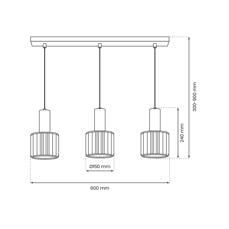 Lampa wisząca CRISTAL 3xE27 MLP8361 Milagro