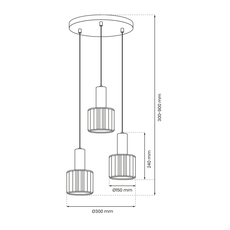 Lampa wisząca CRISTAL 3xE27 MLP8362 Milagro