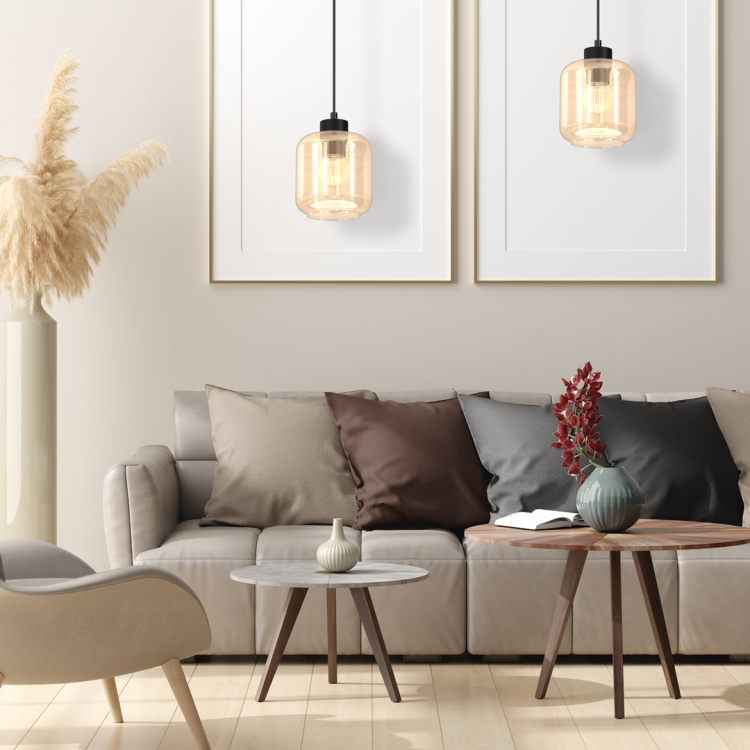 Lampa wisząca SOMBRA AMBER 1xE27 MLP8370 Milagro