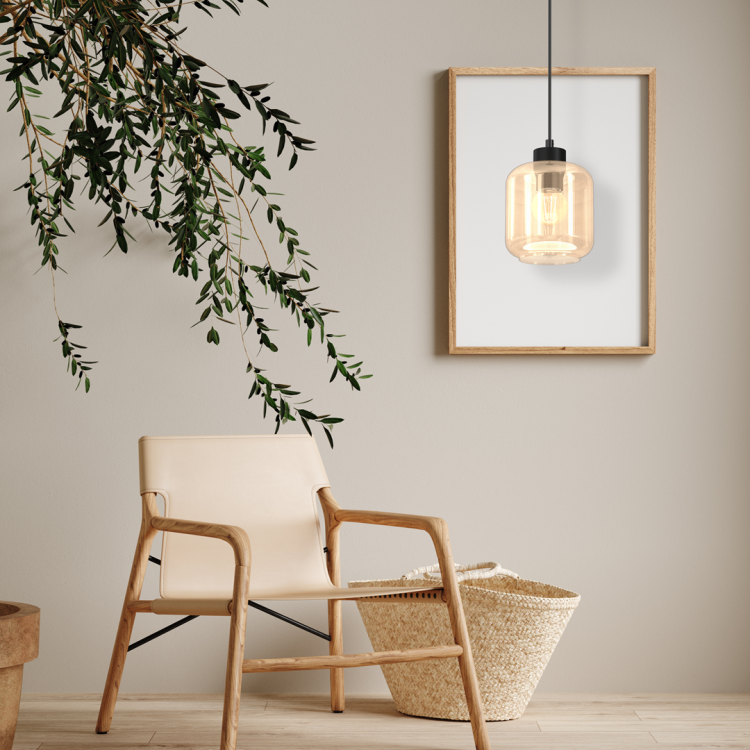Lampa wisząca SOMBRA AMBER 1xE27 MLP8370 Milagro