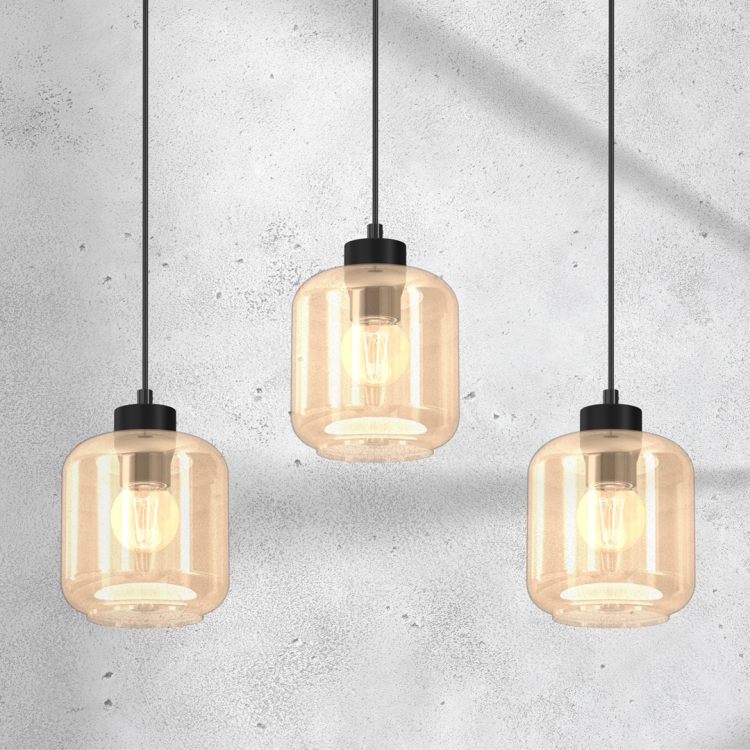 Lampa wisząca SOMBRA AMBER 3xE27 MLP8371 Milagro