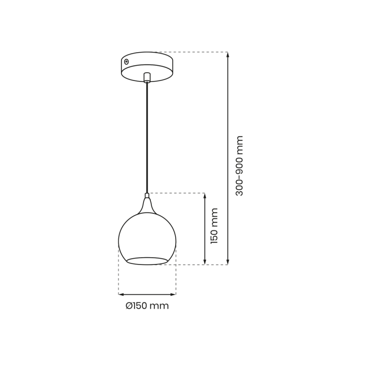 Lampa wisząca MONTE GOLD fi 150 1xE27 MLP8401 Milagro