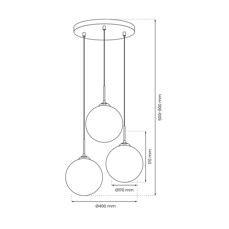 Lampa wisząca REFLEX 3xE14 MLP8416 Milagro