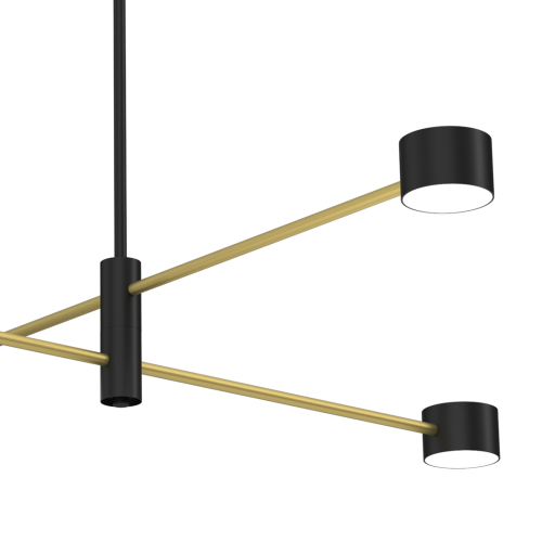 Lampa sufitowa wisząca Industrialna Loft CROSS GOLD 4xGX53 MLP8419 Milagro GX53 x4 nowoczesna oprawa oświetleniowa metalowa nad stół blat wyspę złota złoto czarna Inspiracje Premium