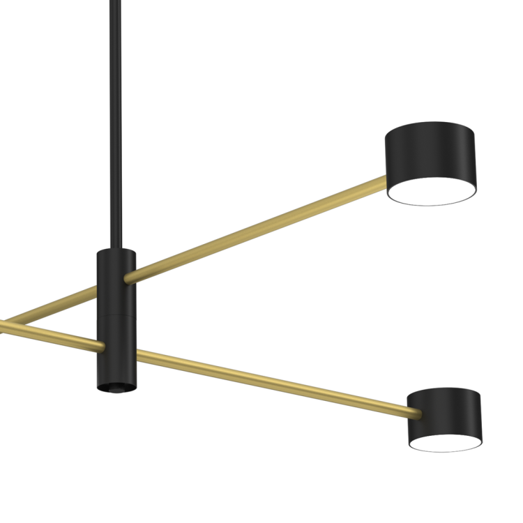 Lampa sufitowa wisząca Industrialna Loft CROSS GOLD 4xGX53 MLP8419 Milagro GX53 x4 nowoczesna oprawa oświetleniowa metalowa nad stół blat wyspę złota złoto czarna Inspiracje Premium