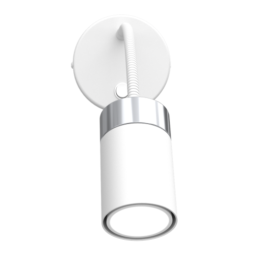 Lampa ścienna Kinkiet z włącznikiem Industrialny JOKER WHITE/CHROME 1xGU10 MLP8533 Milagro GU10 Loft lampka nocna do sypialni flex elastyczna regulowana nowoczesny metalowy biały biała chrom pojedynczy Inspiracje Premium