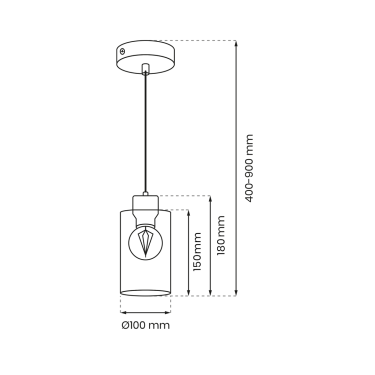 Lampa wisząca MADERA 1xE27 MLP8554 Milagro
