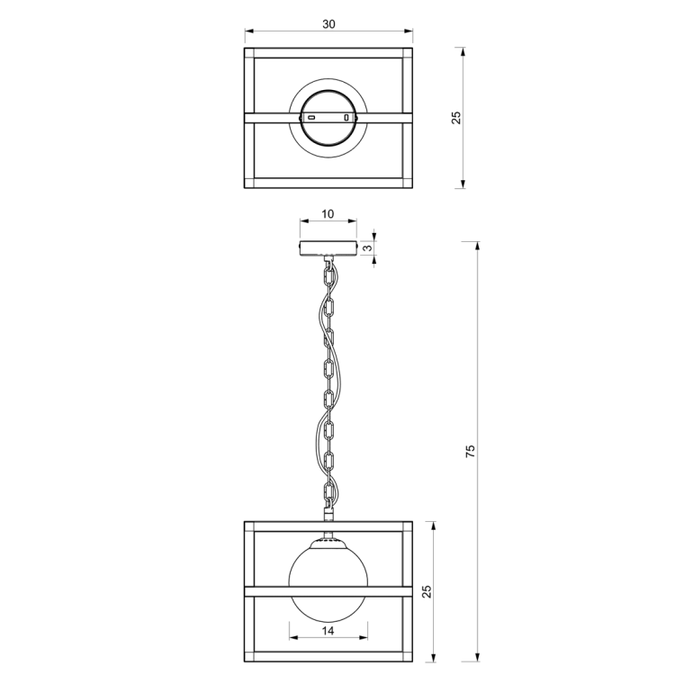 Lampa wisząca DIEGO 1xE14 MLP8568 Milagro