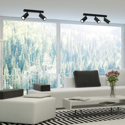 Lampa sufitowa HUDSON BLACK 2xGU10 MLP8795 Milagro