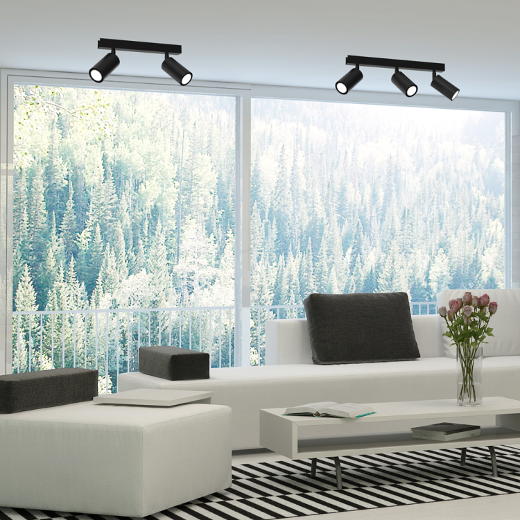 Lampa sufitowa HUDSON BLACK 3xGU10 MLP8796 Milagro