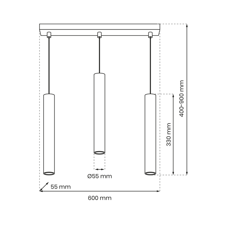Lampa wisząca HUDSON WHITE 3xGU10 MLP8799 Milagro