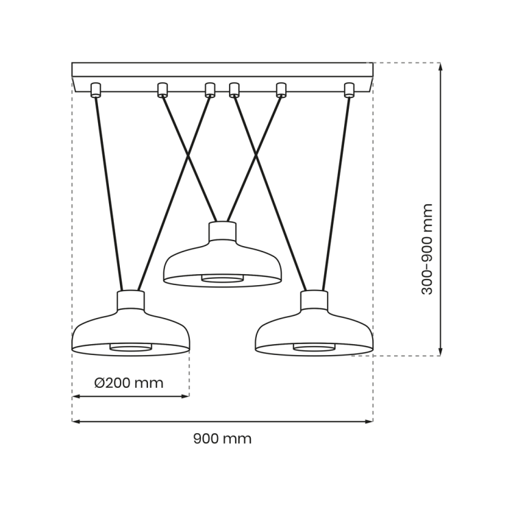 Lampa wisząca LINEA 3xGX53 MLP8820 Milagro