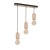 Lampa sufitowa wisząca żyrandol punktowa LINES 3xE27 MLP8826 Milagro 3x E27 Loft nowoczesna oprawa oświetleniowa tuba zwis drewno drewniana Inspiracje Premium