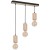 Lampa sufitowa wisząca żyrandol punktowa LINES 3xE27 MLP8826 Milagro 3x E27 Loft nowoczesna oprawa oświetleniowa tuba zwis drewno drewniana Inspiracje Premium