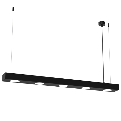 Lampa sufitowa wisząca listwa Industrialna Loft ALEXANDER 5xGX53 MLP8834 Milagro 5x GX53 90cm nowoczesna oprawa oświetleniowa metal czarny czarna zwis Inspiracje Premium