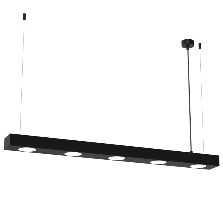 Lampa sufitowa wisząca listwa Industrialna Loft ALEXANDER 5xGX53 MLP8834 Milagro 5x GX53 90cm nowoczesna oprawa oświetleniowa metal czarny czarna zwis Inspiracje Premium