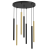 Lampa sufitowa wisząca żyrandol punktowa Industrialna MONZA BRASS 7xG9 max 8W LED MLP8843 Milagro 7x G9 Loft nowoczesna oprawa oświetleniowa tuba zwis czarny czarna złoty czarno złota Inspiracje Premium