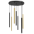 Lampa sufitowa wisząca żyrandol punktowa Industrialna MONZA BRASS 7xG9 max 8W LED MLP8843 Milagro 7x G9 Loft nowoczesna oprawa oświetleniowa tuba zwis czarny czarna złoty czarno złota Inspiracje Premium