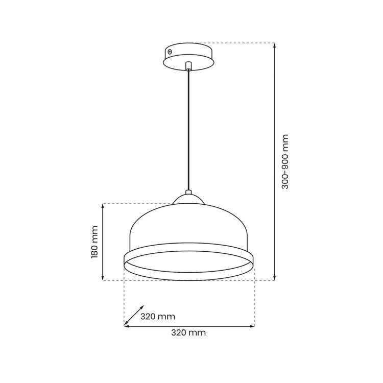 Lampa wisząca STUDIO WHITE 1xE27 MLP8848 Milagro