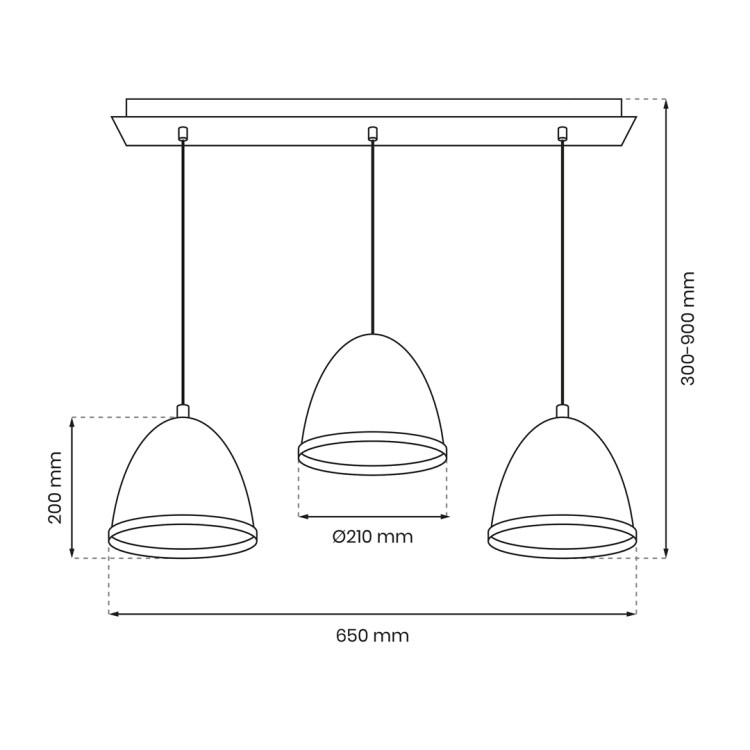 Lampa wisząca STUDIO WHITE 3xE27 MLP8850 Milagro