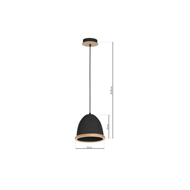 Lampa wisząca STUDIO BLACK 1xE27 MLP8852 Milagro