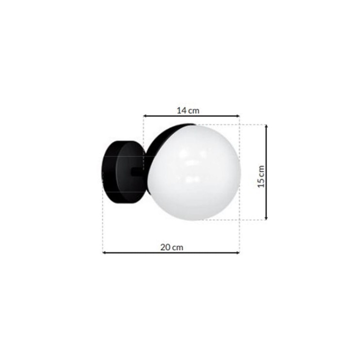 Kinkiet SFERA BLACK 1xE14 MLP8854 Milagro