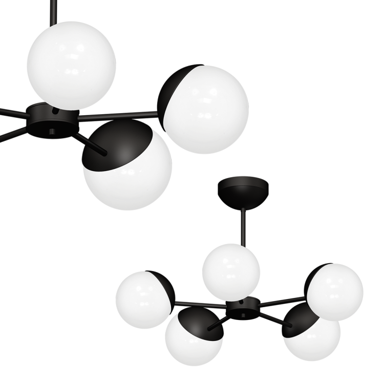 Żyrandol SFERA BLACK 5xE14 MLP8866 Milagro