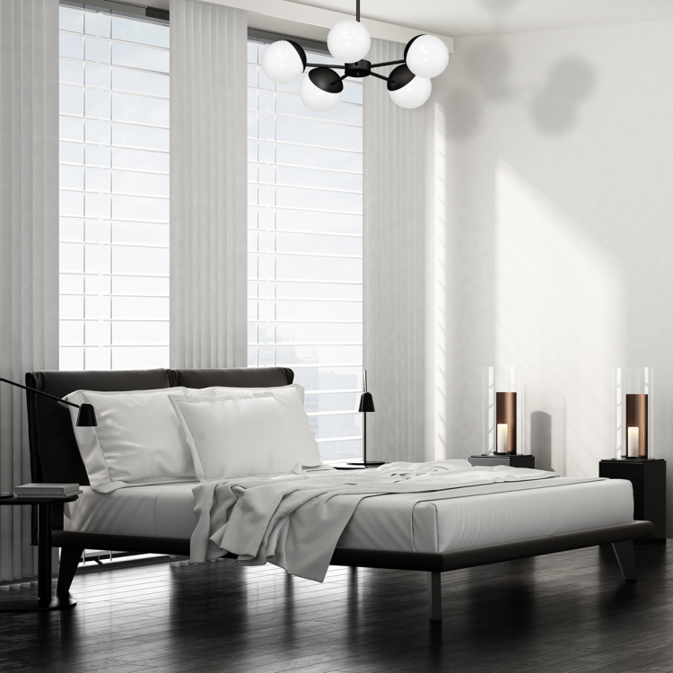 Żyrandol SFERA BLACK 5xE14 MLP8866 Milagro