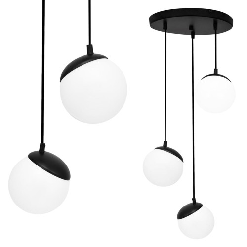 Lampa wisząca SFERA BLACK 3xE14 MLP8868 Milagro