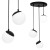Lampa wisząca SFERA BLACK 3xE14 MLP8868 Milagro