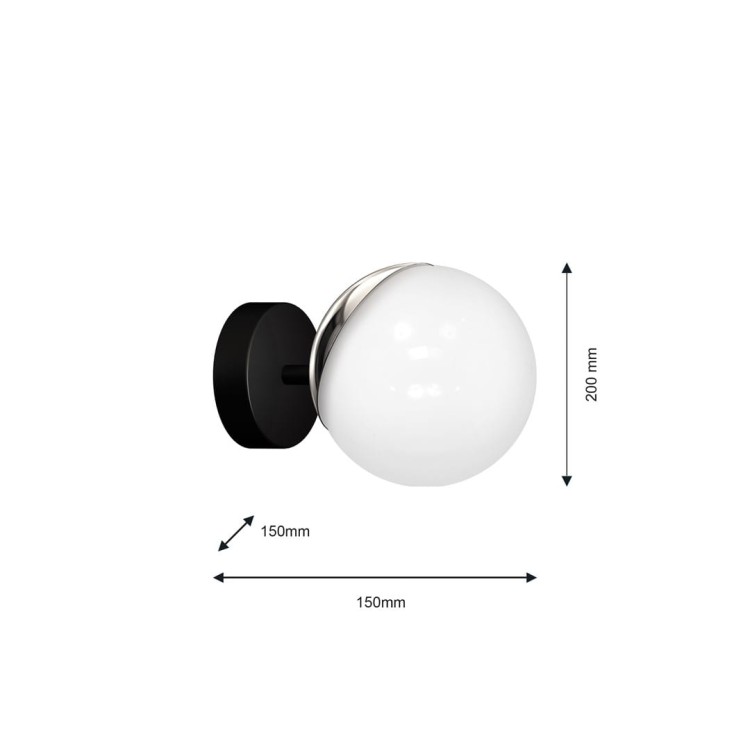 Kinkiet SFERA BLACK/CHROME 1xE14 MLP8870 Milagro